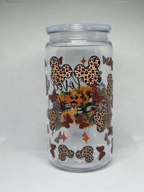 Cozy Petal 16 oz Acrylic Cup – "MAMA" Cheetah Leopard